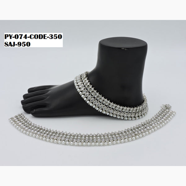 Soni Art Jewellery Silver Plated Payal