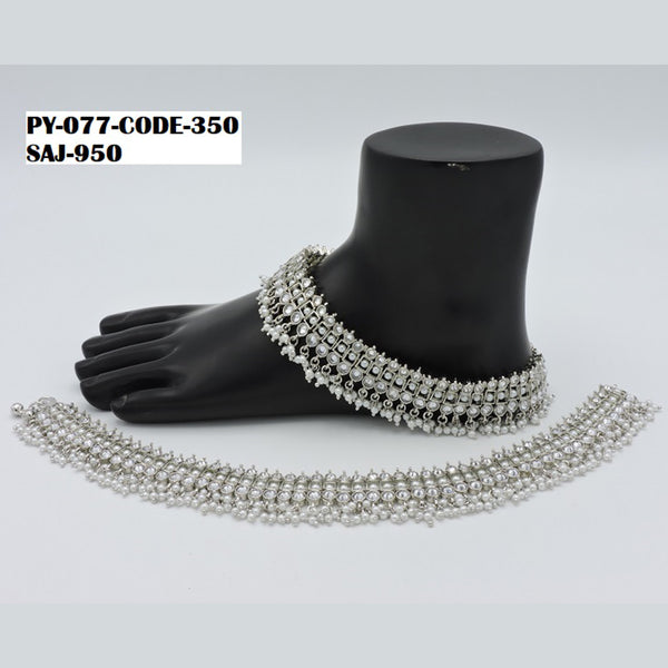 Soni Art Jewellery Silver Plated Payal