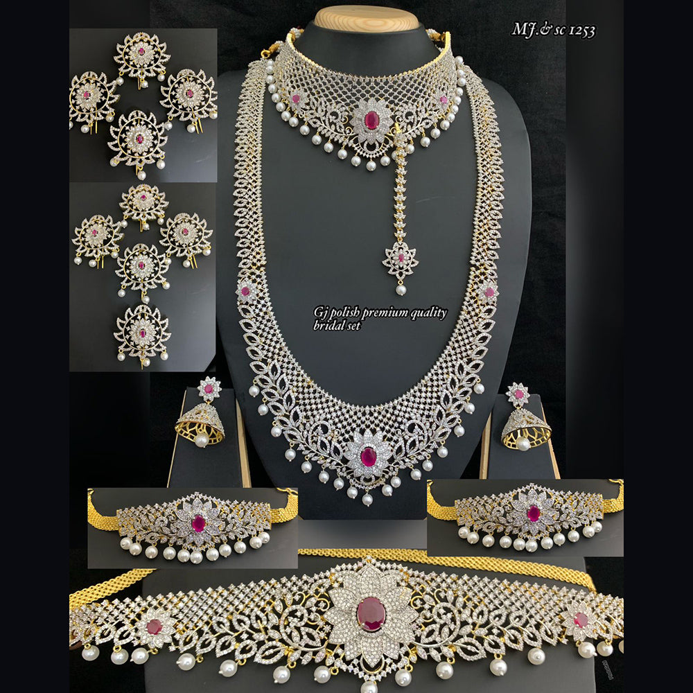 Sona Creation 2Tone Plated AD Stone Bridal Set