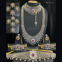 Sona Creation 2Tone Plated AD Stone Bridal Set