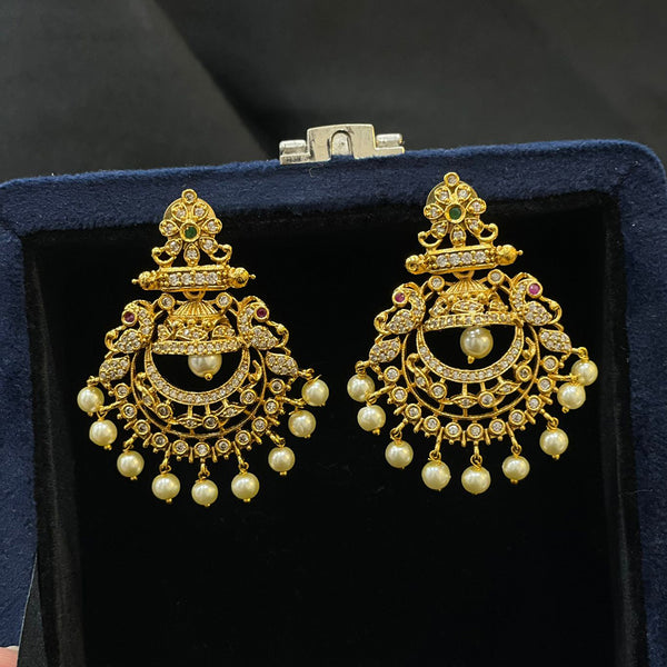 Sona Creation Gold Plated Dangler Earrings