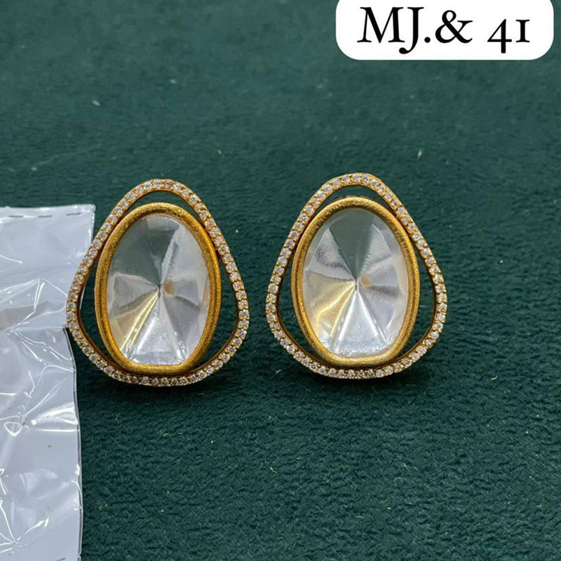 Buy Cute Daily Wear 1 Gram Gold Design Single Green Stone Stud Earring for  Kids