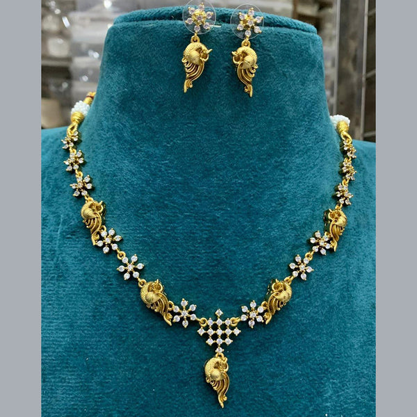 Sona Creation Gold Plated Austrian Stone Necklace Set