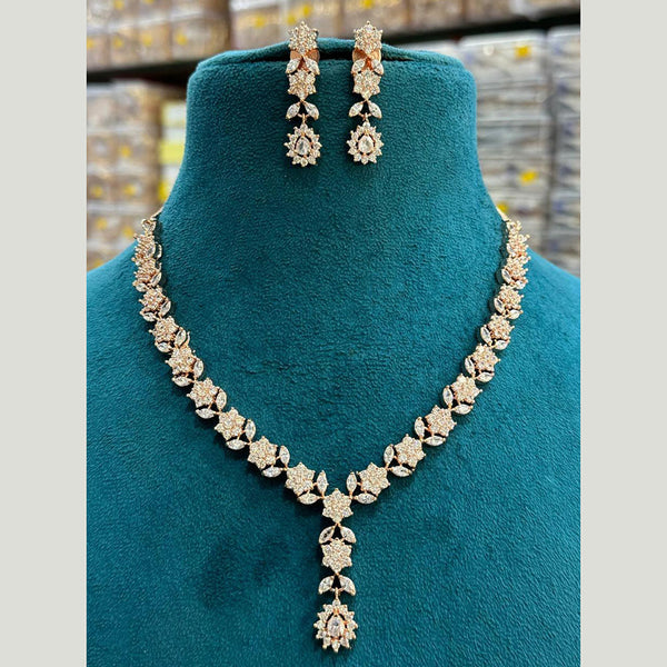 Sona Creation American Diamond Necklace Set