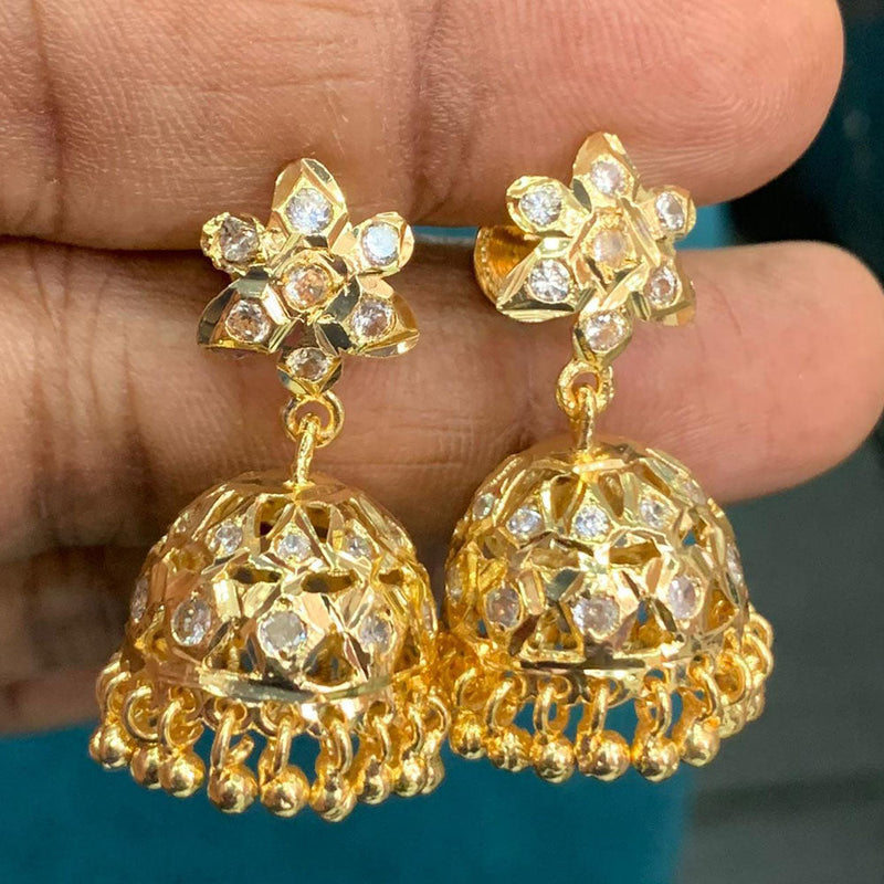 Sona Creation Gold Plated Austrian Stone Jhumki Earrings