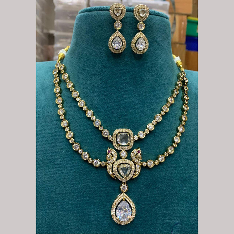 Sona Creation  Gold Plated AD Necklace Set