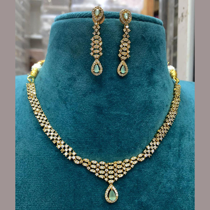 Sona Creation Gold Plated Austrian Stone Necklace Set