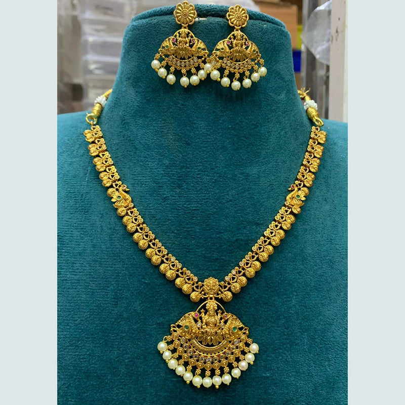 Sona Creation Gold Plated Temple Necklace Set