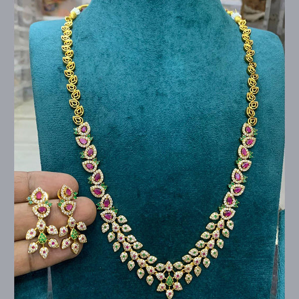 Sona Creation Gold Plated AD Necklace Set