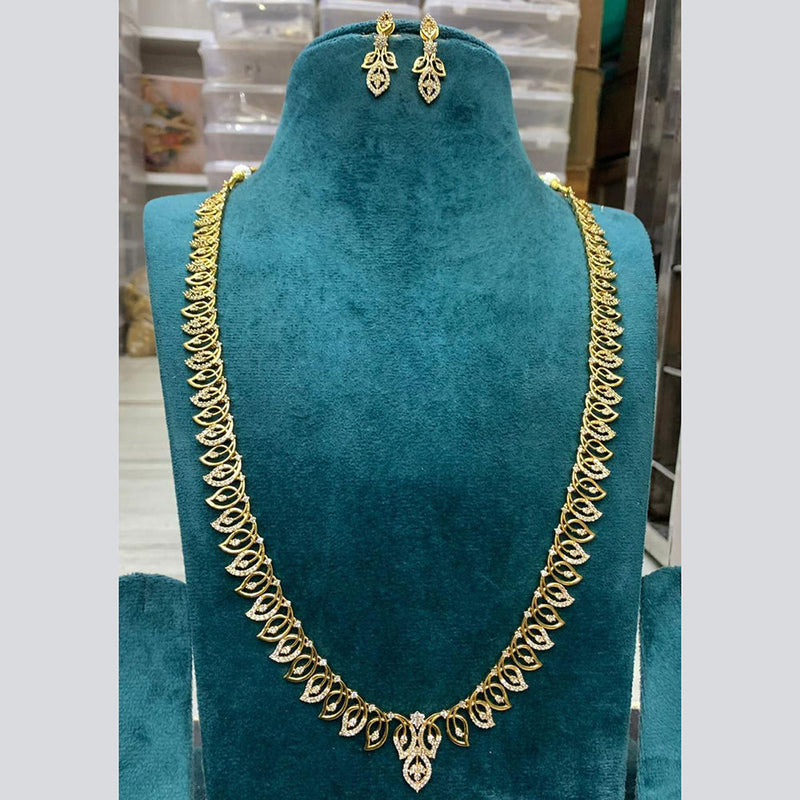 Sona Creation Gold Plated AD Necklace Set