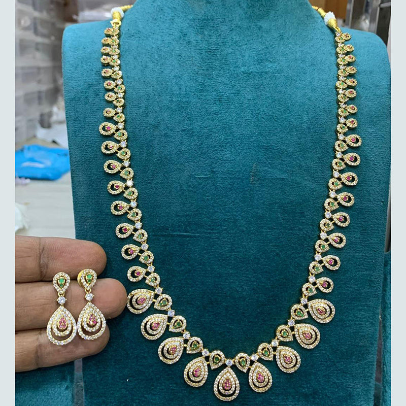 Sona Creation Gold Plated AD Necklace Set