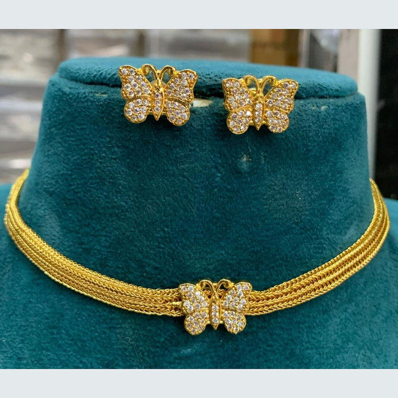 Sona Creation Gold Plated Austrian Stone Choker Necklace Set