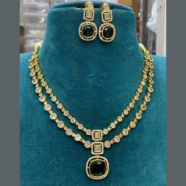 Sona Creation Gold Plated AD Necklace Set