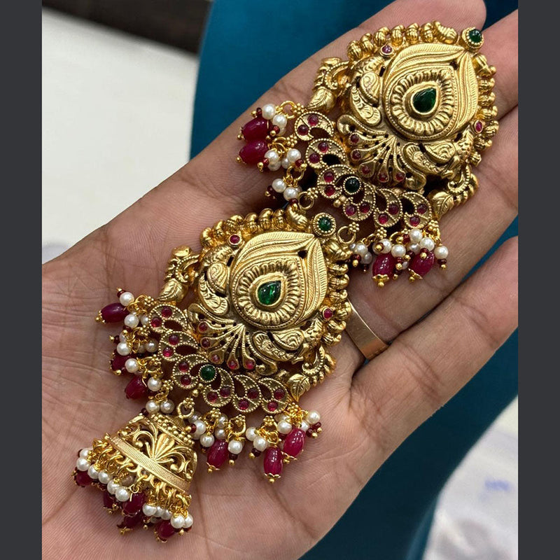 Sona Creation Gold Plated Pota Stone Hair Choti