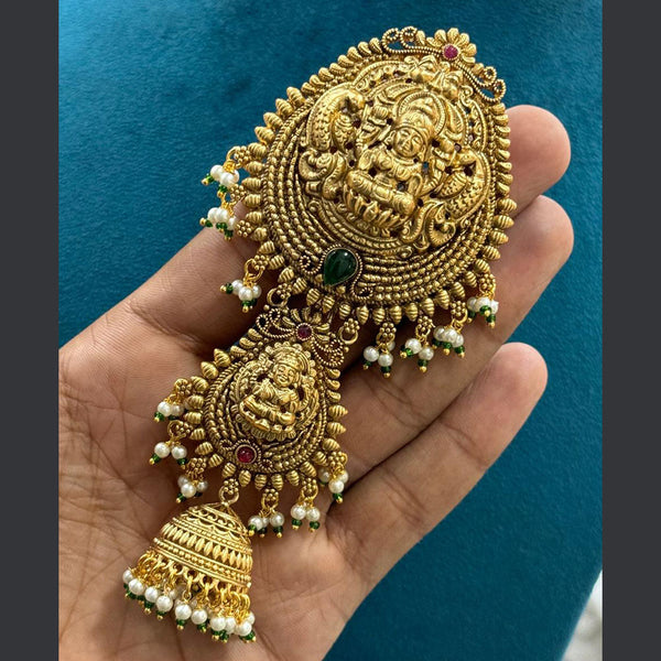 Sona Creation Gold Plated Pota Stone Hair Choti