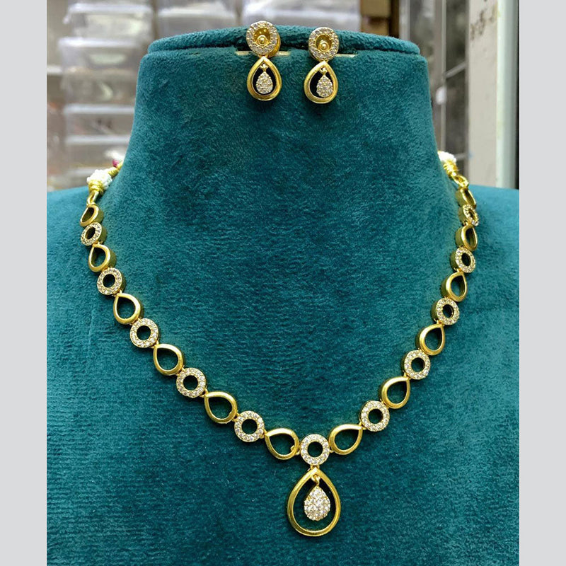 Sona Creation Gold Plated Austrian Stone Necklace Set