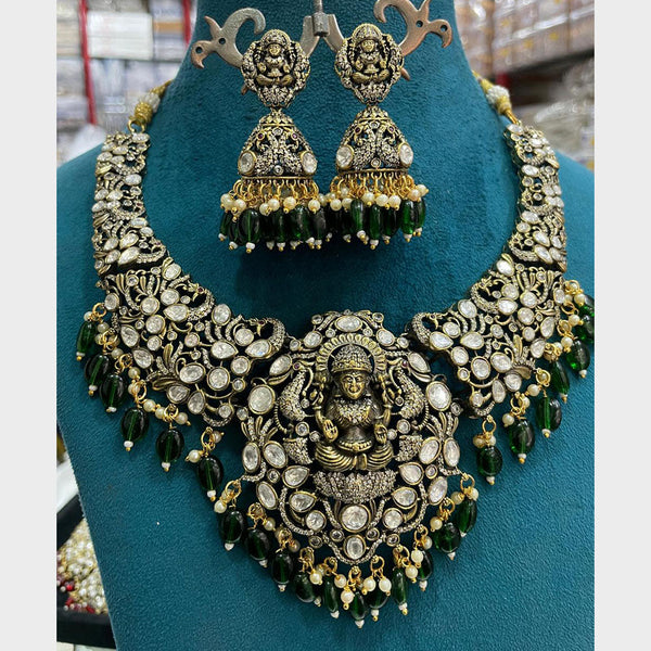 Sona Creation 2 Tone AD Temple Necklace Set