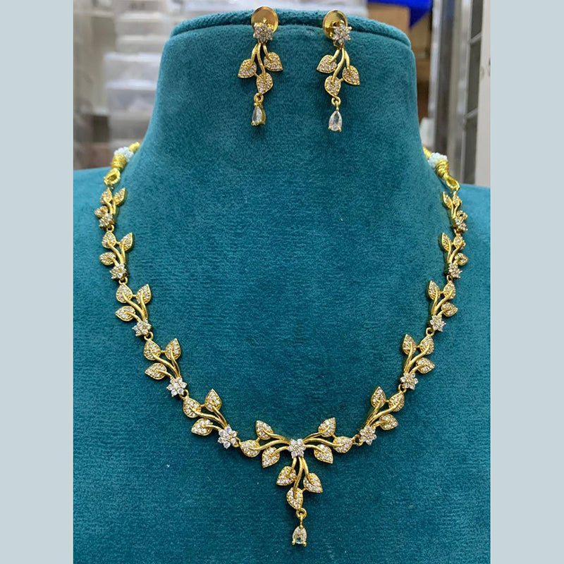 Sona Creation Gold Plated Austrian Stone Necklace Set