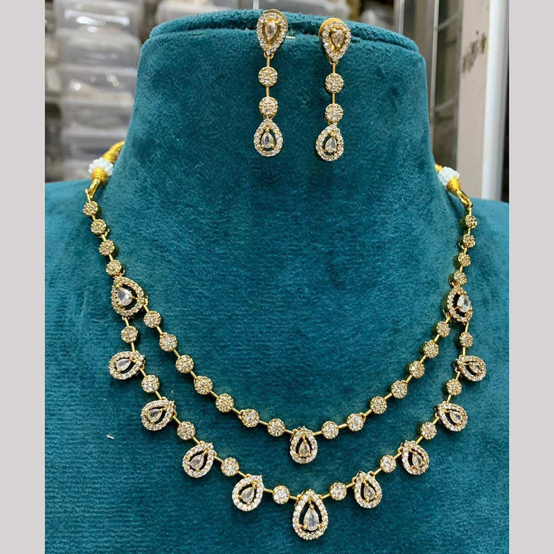 Sona Creation Gold Plated Austrian Stone Necklace Set