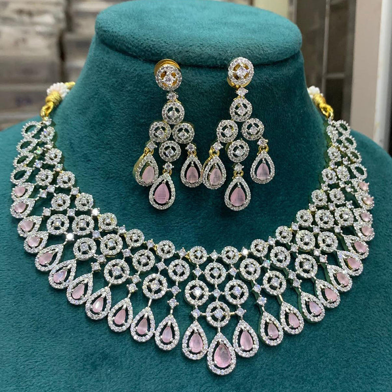 Sona Creation American Diamond Necklace Set