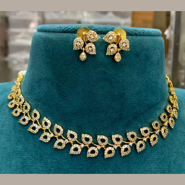 Sona Creation Gold Plated Austrian Stone Choker Necklace Set