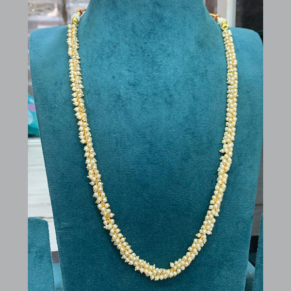 Sona Creation Gold Plated Pearls Long Necklace Set