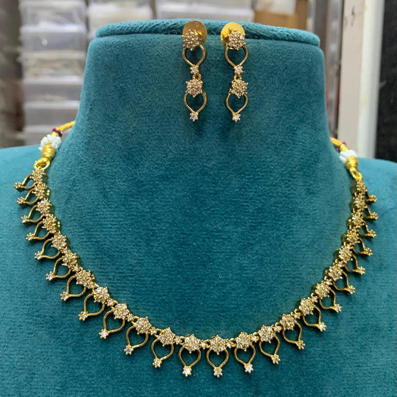 Sona Creation Gold Plated Austrian Stone Necklace Set