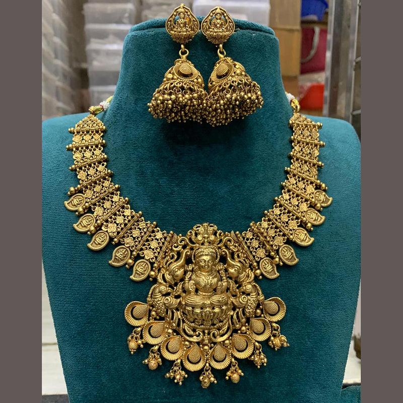 Sona Creation Gold Plated Temple Necklace Set