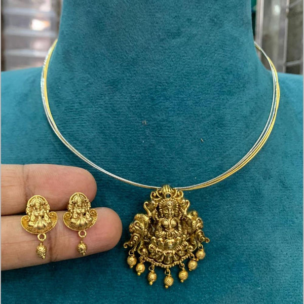 Sona Creation Gold Plated  Temple Necklace Set