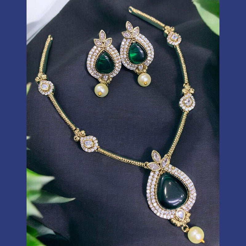 Sona Creation Gold Plated Austrian Stone Necklace Set