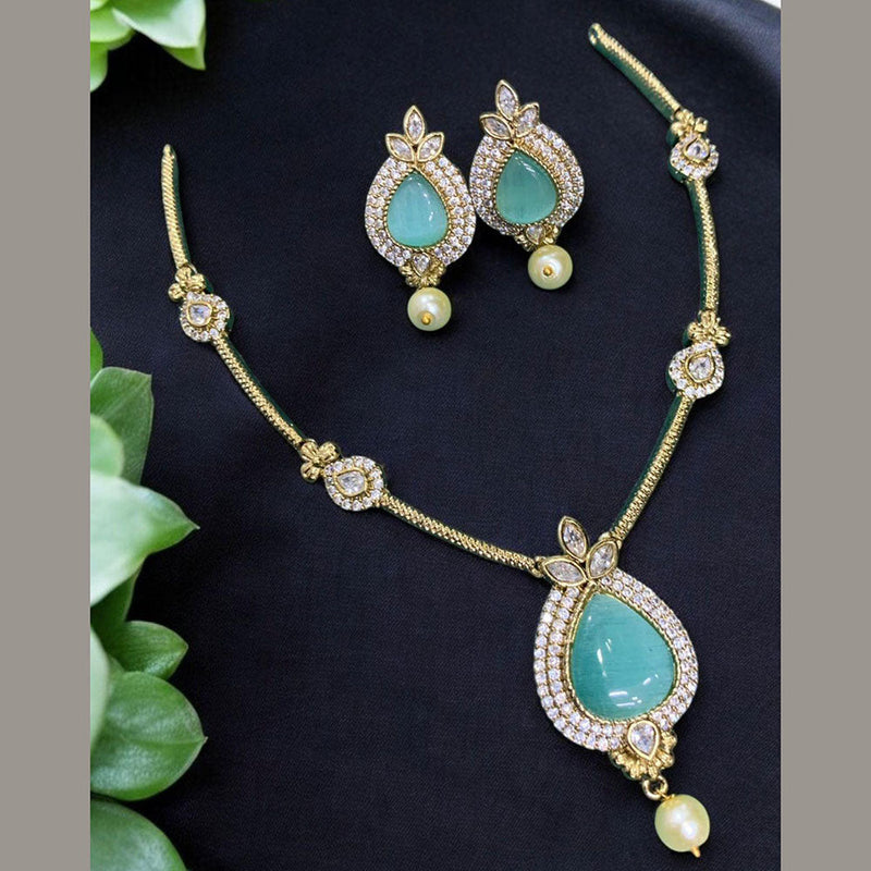 Sona Creation Gold Plated Austrian Stone Necklace Set