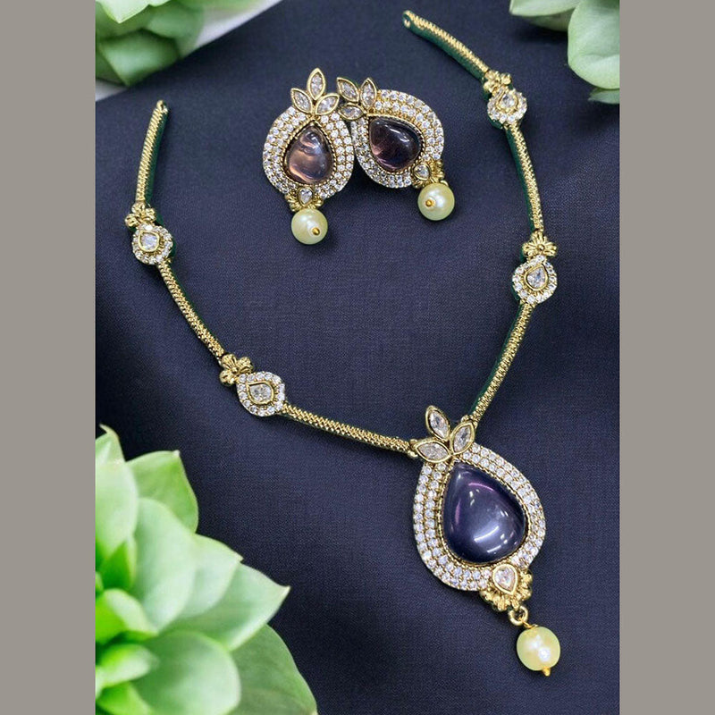 Sona Creation Gold Plated Austrian Stone Necklace Set