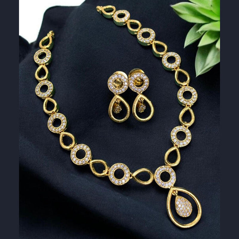 Sona Creation Gold Plated Austrian Stone Necklace Set