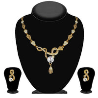 Urthn Gold Plated Brown Austrian Stone Necklace Set - 1114706A (Pack Of 6)