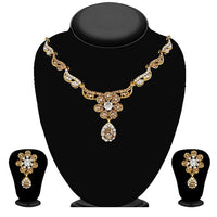 Urthn Gold Plated Brown Austrian Stone Necklace Set - 1114711A (Pack Of 6)
