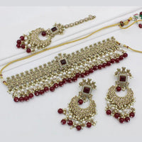 SNERA Gold Plated Crystal Stone Necklace Set