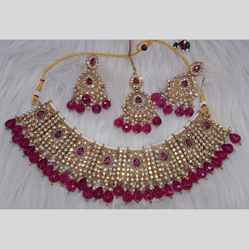 SNERA  Gold Plated Austrian Stone Necklace Set