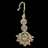 SNERA Gold Plated Kundan Stone And Pearl Mangtikka
