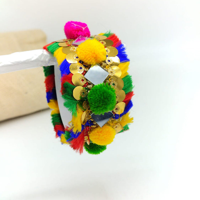 SNERA Navratri Collection Multi Color Mirror Handmade Bracelet