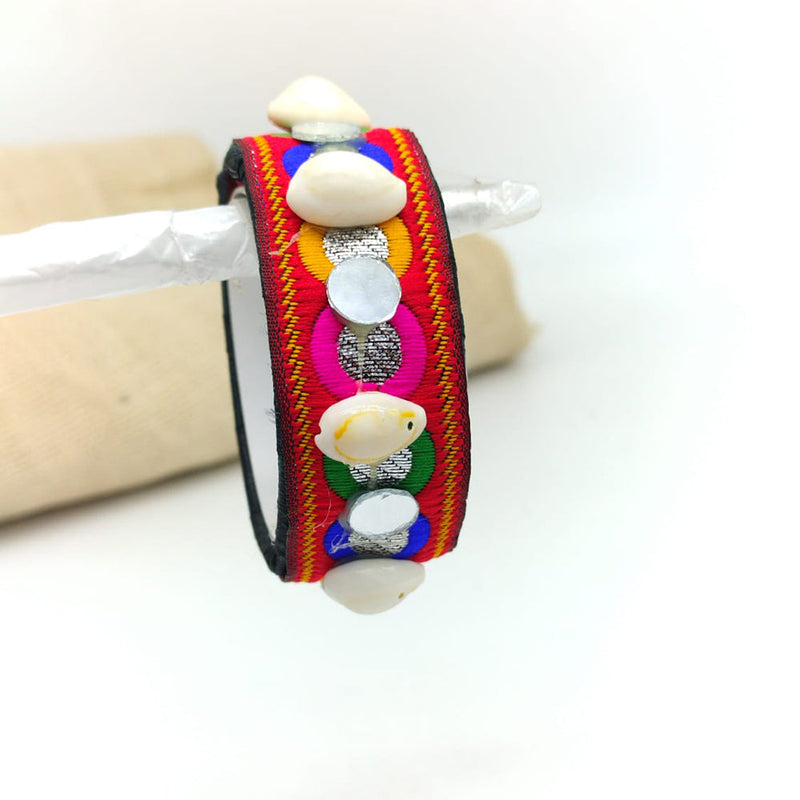 SNERA Navratri Collection Multi Color Mirror Shell Handmade Bracelet