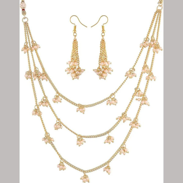 SNERA  Gold Plated Pearl Necklace Set