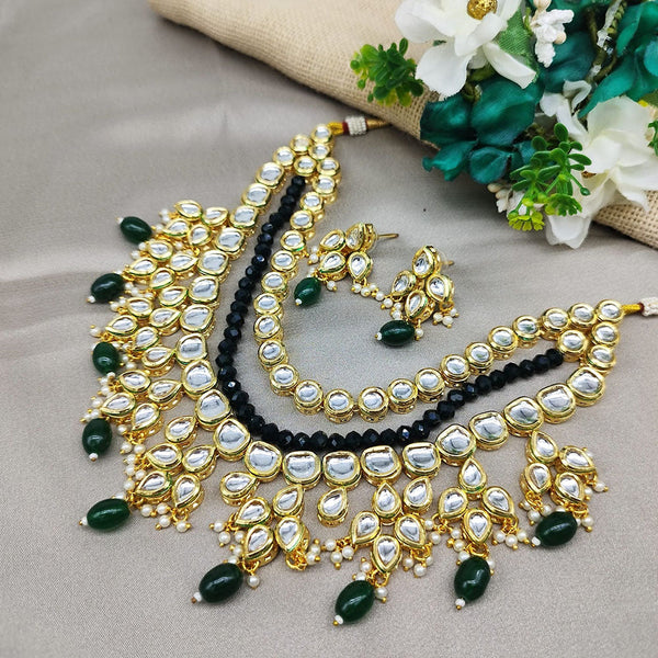 SNERA  Gold Plated  Kundan Stone & Pearls  Necklace Set