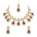 SNERA Gold Plated Austrian Stone Necklace Set