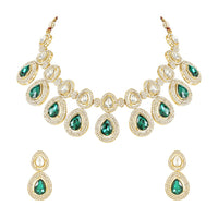 SNERA Gold Plated Austrian Stone Necklace Set