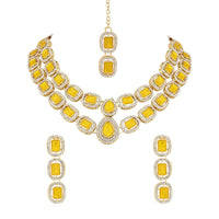 SNERA Gold Plated Austrian Stone Necklace Set