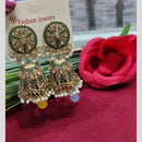 SNERA Gold Plated Austrian Stone And Crystal Stone Pearls Jhumki