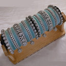 SNERA Silver Plated Austrian Stone Bangle Set