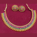 SNERA Gold Plated Pota Stone  Necklace Set