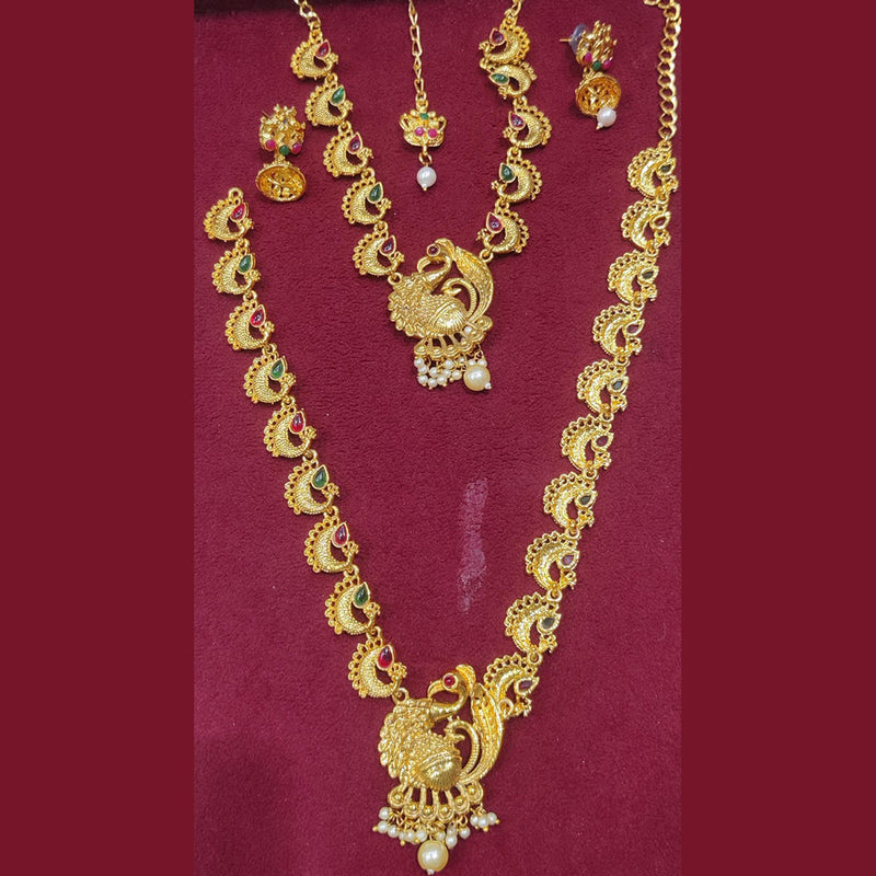 SNERA Gold Plated Pota Stone Necklace Combo