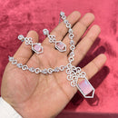 SNERA Silver Plated AD Necklace Set